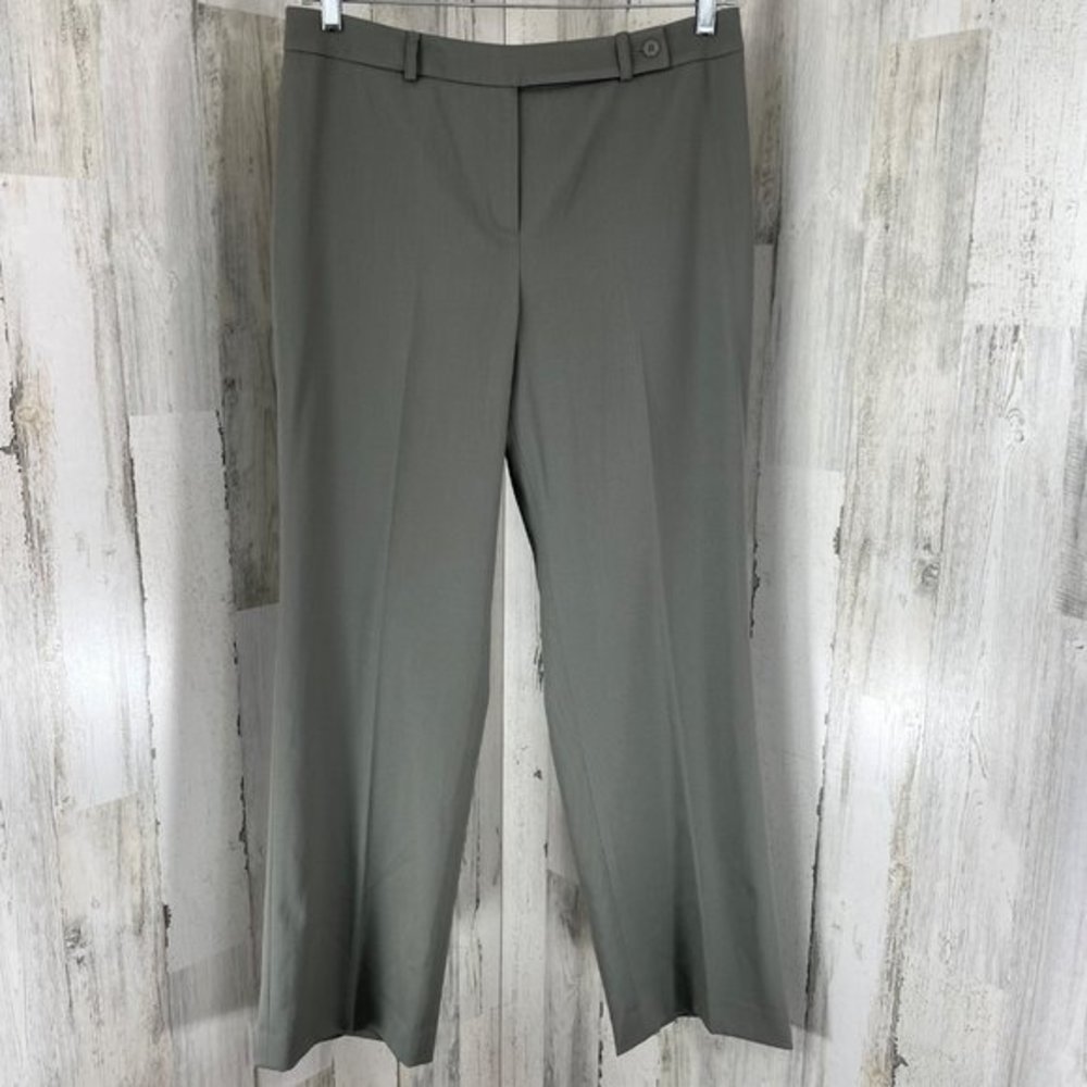Talbots Women's Gray Made in Italy Wool Blend Lined Dress Pants Size 12